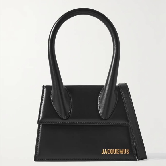 Jacquemus Handbags - Jacquemus Le Chiquito Moyen Leather Handbag In Black gold